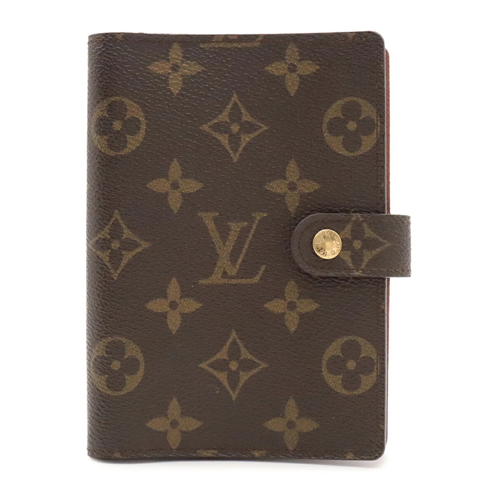 LOUIS VUITTON Monogram Agenda PM Notebook Cover, 6-ring binder, R20005